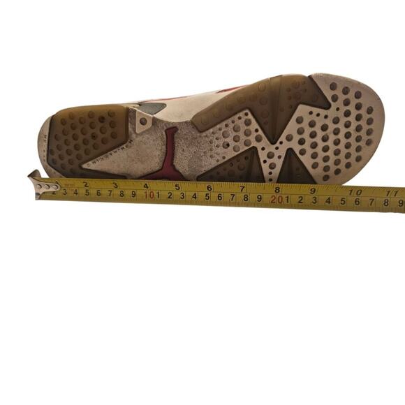 Bold Red And White Air Jordan 6 Retro "Carmine" Shoes 2020 Youth Size 7Y (W 8.5) - Picture 7 of 12